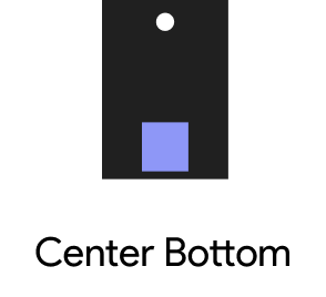Center bottom placement
